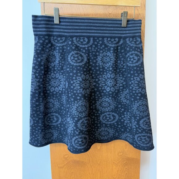 Akini Womens Medium Black Wool Blend Knit Skirt With Floral Pattern WhimsyGoth - Picture 10 of 12